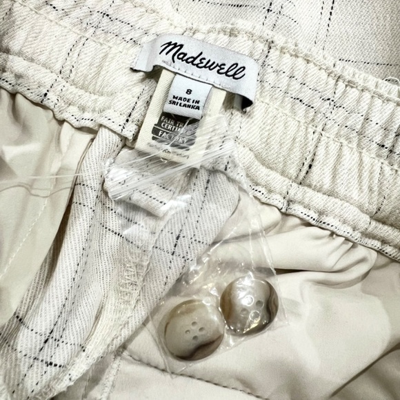 Madewell The Untailored Plaid Straight Leg Pants In Windowpane Size 8 - NEW - Picture 6 of 9
